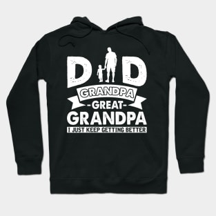 Funny Vintage  Great Grandpa for Fathers Day Design Hoodie